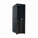 Baie 19'' 22U 800x800 portes saloon ajourées AV & AR noire montée