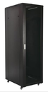 Baie 19'' 42U 600x600 porte vitrée noire montée