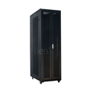 Baie 19'' 47U 800x800 portes saloon ajourées AV & AR noire montée, panneaux