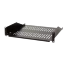Plateau modem 19 profondeur 400 mm - 2U (noir)