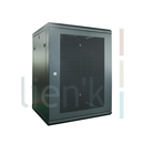 Coffret 19  porte ajourée 12U profondeur 450 noir monté