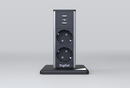 Pillar 2M B/B/B 2xSCHUKO  socket DIGITEL