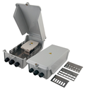 Boîte de distri. IP54 RAL7035 pour 12 LC duplex / sc simplex ou 6 sc duplex/lc