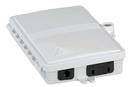FTTH IP65 Connectionbox for 2fiber, 2 adapter and Fiber overlength box
