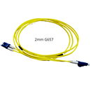 Jarretière LCLC 9/125 OS2 G657 30m jaune LSOH 2.0mm