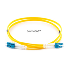 Jarretière LCLC 9/125 OS2 G657 2m jaune duplex LSOH 3.0mm