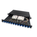 Tiroir LC duplex coulissant noir avec 12 pigtails couleur LC mono GRADE B et