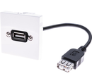 Plastron 45x45 USB A F vers F - 0,10m