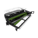 Tiroir pivotant 1U Gauche équipé de 12 raccords SCAPC simplex OS2