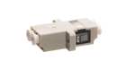 Raccord LC duplex multimode beige