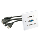 Prise murale VGA/HDMI/USB/Jack 3,5mm Stéréo