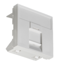 Plastron Keystone, 1 port MC45Pro, 45x45mm version Fr, Plat, Blanc RAL 9003