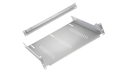 Plateau fixe 19  2U prof 600 4 pts fix charge 80kg- pour prof mini 800mm NOIR