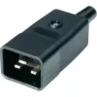 Fiche électrique C20 mâle HQ - Noir