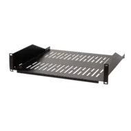 Plateau modem 19 profondeur 400 mm - 2U (noir)