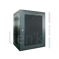 Coffret 19  porte ajourée, panneaux latéraux ajourés 9U profondeur 450 noir
