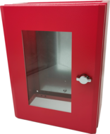 Coffret métallique IP66 430Hx330Lx200P Porte vitrée RAL3020