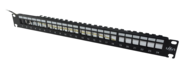PANNEAU 24P 19'' 1U KEYSTONE NOIR Unikkern - KJPP1UBMCTEF