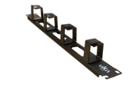 GUIDE CORDON 19'' 4 ANNEAUX 1U AJOURE Noir Unikkern - KSPFK1U4RCEF