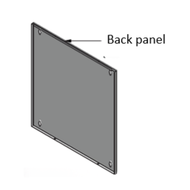 Plaque arrière pour coffret 12U