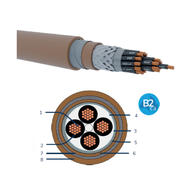 Câble sono blindé, armé 14x2.5 MARRON 110475 A Marquage : NUCLEAR 80 - 14X 2.5