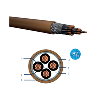 Câble sono blindé non armé 2x1.5 B2ca marron