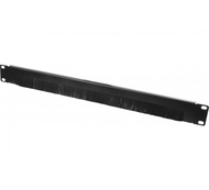 Guide cordon  à balai 1U noir horizontal 19  armature sur 3 côtés seulement