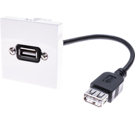 Plastron 45x45 USB A F vers F - 0,10m