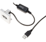 Plastron 45x45 USB A amplifié F-M - 5m