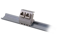 Support rail  DIN keystone pour 2 RJ45