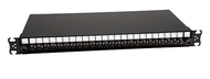 Tiroir équipé de 24 raccords ST simplex multimode coulissant noir pour du 24FO