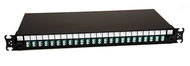 Tiroir équipé de 24 raccords LC duplex multimode coulissant noir soit pour 48FO