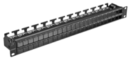 Panneau RJ45 Eline 1U 19  48 ports vide noir RAL 9005 KDA4P0E1I010001 KERPEN