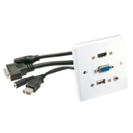 Prise murale VGA/HDMI/USB/Jack 3,5mm Stéréo