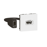Plastron HDMI 2.0 45x45 équipée d'un cordon de longueur 15cm