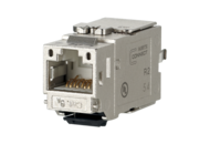 130B21-E Prise RJ45 femelle Cat6A modulK 180° keystone - METZ CONNECT
