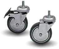 Kit de 4 roulettes dont 2 avec frein - capacité de charge: statique 360kg,