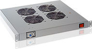 Tiroir 4 ventilateurs avec thermostat - Montage sur montants 19 Silver Tiroir 4 ventilateurs avec thermostat - Montage sur montants 19 Silver
