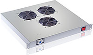 Tiroir 3 ventilateurs avec thermostat - Montage sur montants 19 silver Tiroir 3 ventilateurs avec thermostat - Montage sur montants 19 silver