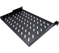 Etagère fixe 1U, 2 pts, prof. 300mm noir charge 30kg